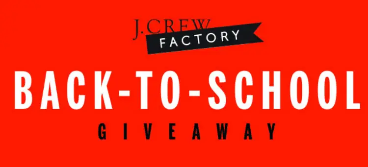 Read for a chance to win some cash? Enter the J.Crew Favory Back to School Giveaway. One lucky winner will receive $2,500 in cash. Ten first-prize winners will receive a $100 J.Crew Gift Card.