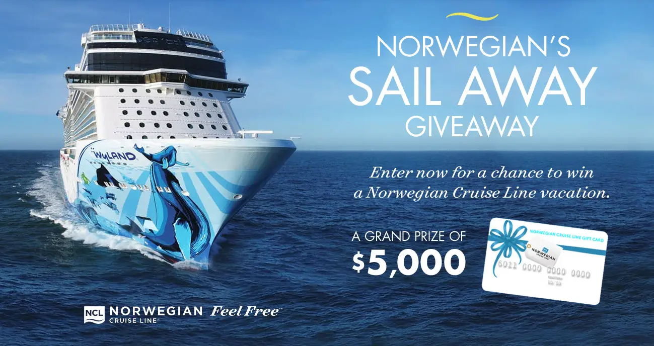 Enter the HGTV & Travel Channel Norwegian Sail Away Giveaway for your chance to win a Norwegian Cruise Line vacation valued at $5,000
