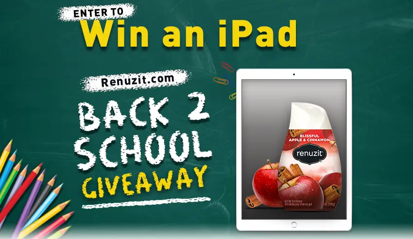 Renuzit is giving you the chance to win 1 of 15 iPads!