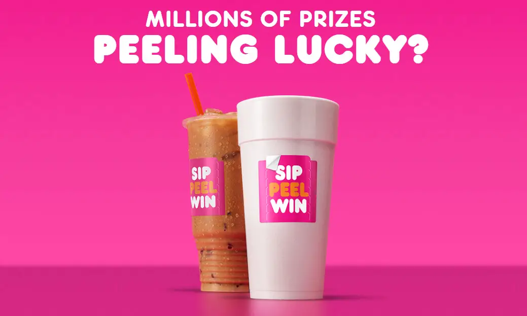 SWEETIES PICK! Dunkin’ Donuts Sip Peel Win OnCup Instant Win Game