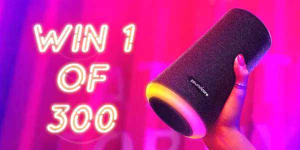 300 WINNERS! Enter the Soundcore Flare Speaker Giveaway to win