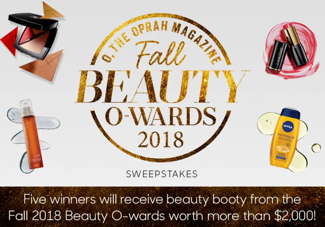 Five winners will receive beauty booty from the Fall Oprah Beauty O-wards worth more than $2,900 each