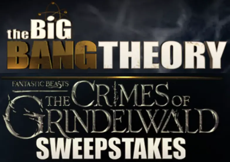 Grab today's code and enter the Big Bang Theory Fan-tastic Sweepstakes for your chance to win a trip to London, England to attend the Fantastic Beasts: The Crimes of Grindelwald movie premiere. Or, you may be lucky enough to win one of the daily prizes.