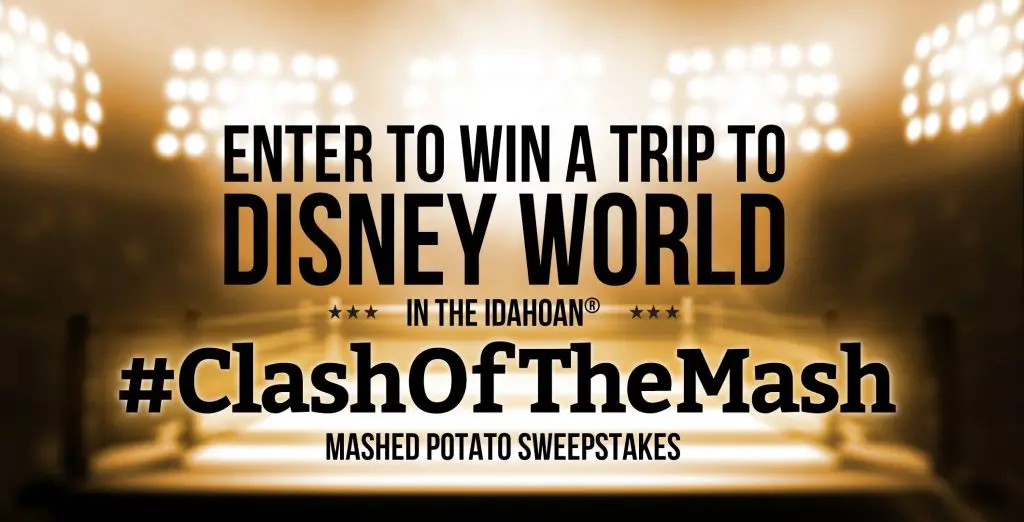 Enter for your chance to win the Ultimate Disney World Vacation or one of 100 other prizes in the Idahoan Clash Of The Mash $16,000 Sweepstakes