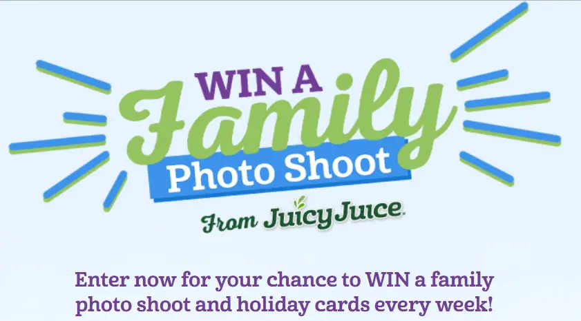 Enter now for your chance to WIN a family photo shoot and holiday cards every week! Learn how to earn additional entries into the Grand Prize Drawing.