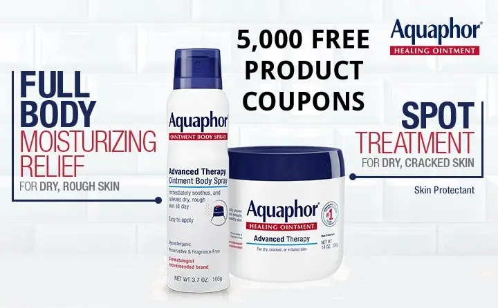 Click here to find out how to be one of the first 5,000 participants on October 25 to receive a Free Aquaphor product coupon