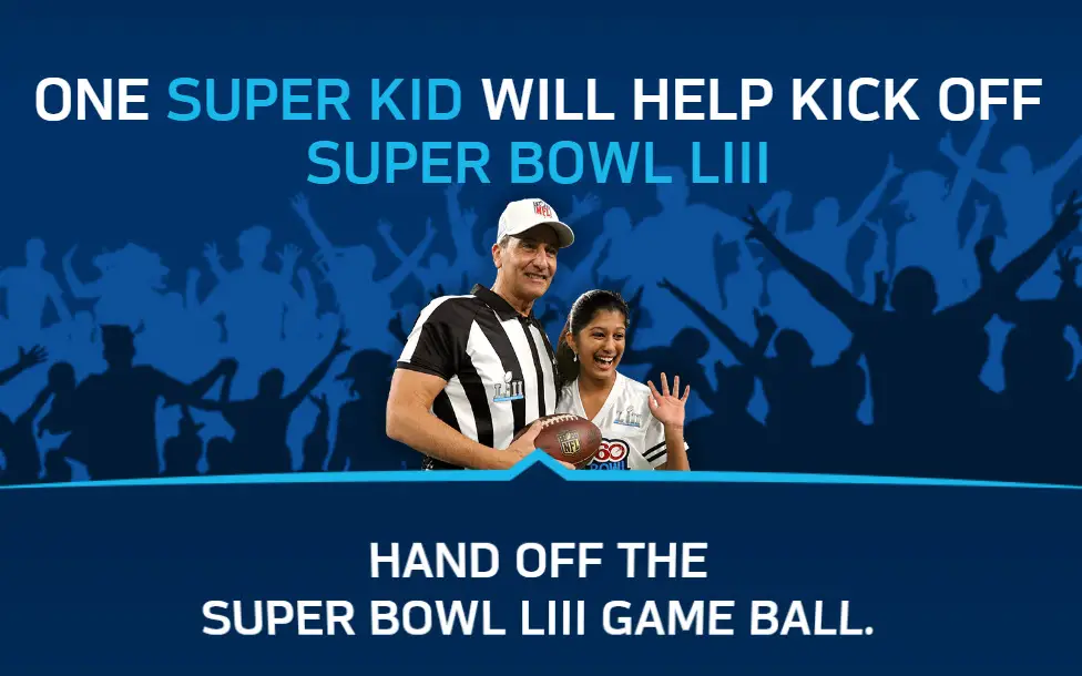 One Super Kid will help kick of #Super BowlLIII. Enter your child in the Danimals NFL PLAY 60 Super Bowl Contest for their chance to be the grand prize winner
