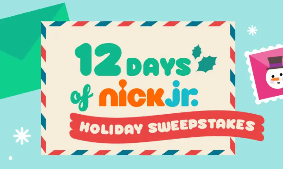 Nick Jr is giving away 78 prizes over the next 12 days! Don't miss your chance to enter. Each day you enter is a chance to win the GRAND PRIZE.