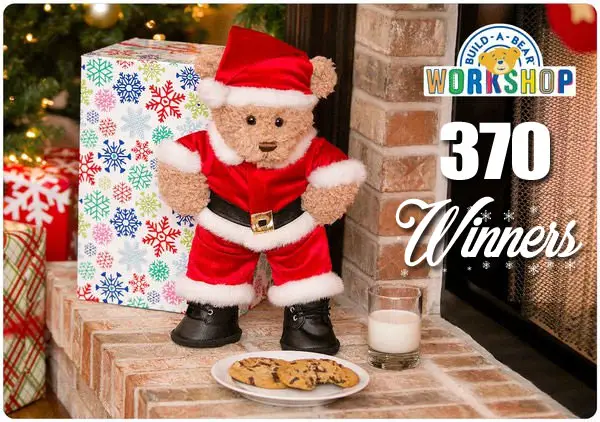 Build-a-Bear is giving away 370 gift cards this holiday season. Enter the Build-A-Bear Workshop Win Your Wish List Sweepstakes for your chance to win.
