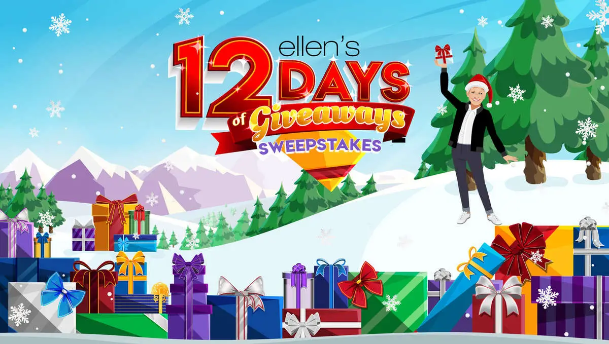 Ellen is giving away one trip to LA to attend her 2018 12 Days of Giveaways show 