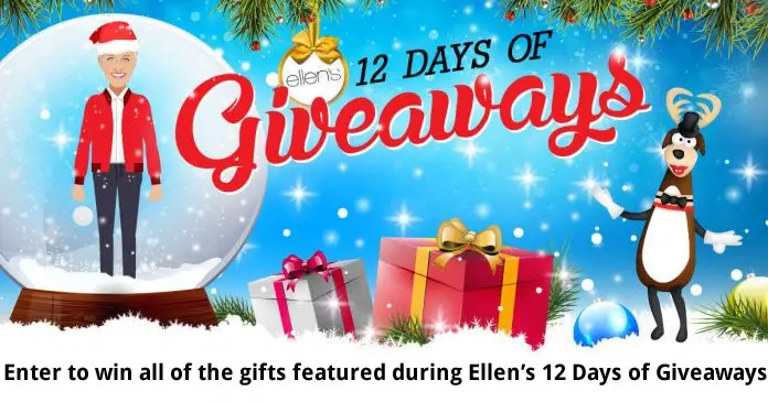 Ellen’s 12 Days of Giveaways is starting today and running through December 12th enter to win all of the gifts featured during the "Ellen’s 12 Days of Giveaways" shows. Five grand prize winners will be chosen