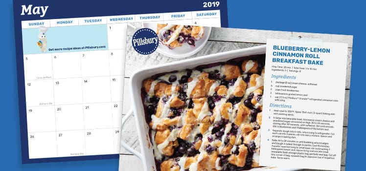 You could win one of the Pillsbury exclusive 2019 recipe calendars! Enter today, and you'll be notified later this month if you're a winner.