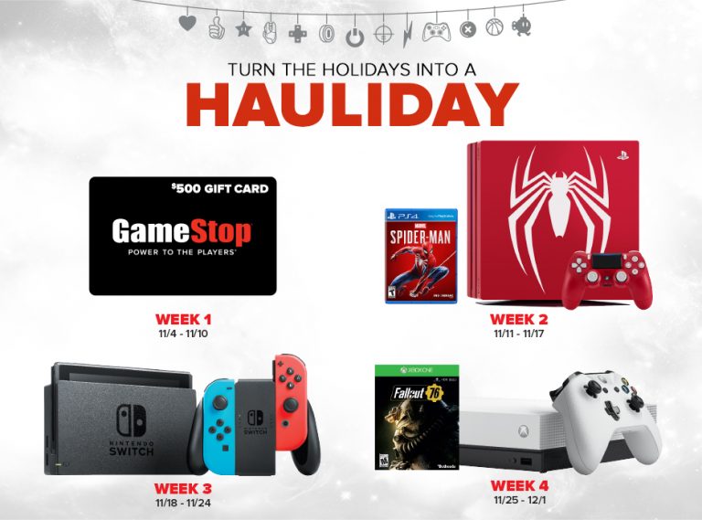 GameStop PowerUp Rewards Hauliday Sweepstakes 12 1 125PHW18 