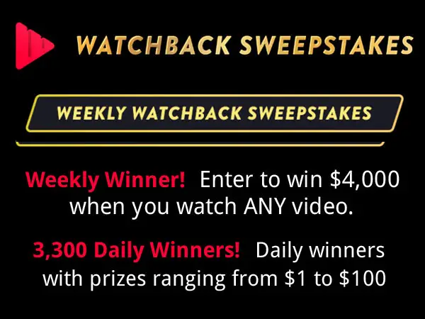 NBC Watchback Sweepstakes - Watch TV to Win!