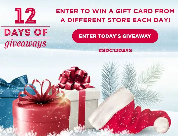 Savings.com is excited to announce that the 12 Days of Giveaways are back! Every weekday from Monday, November 5th – Tuesday, November 20th, Savings.com is giving away one gift card prize with a value of at least $250 from one of their partner stores, for a total of $3,550 in prizes !