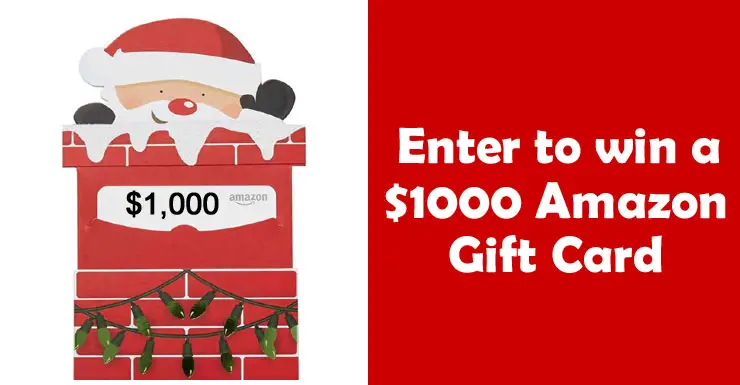 Enter for your chance to win a $1,000 Amazon Gift Card in a Santa Chimney Box. Use this card at checkout or redeem with with a mobile device using the Amazon app. Get 15 bonus entries for each of your friends you refer.