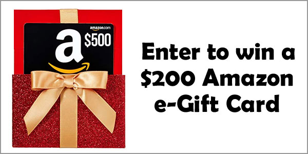 Enter to win a $200 Amazon gift card