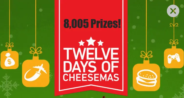Burger King 12 Days Of Cheesmas Instant Win Game