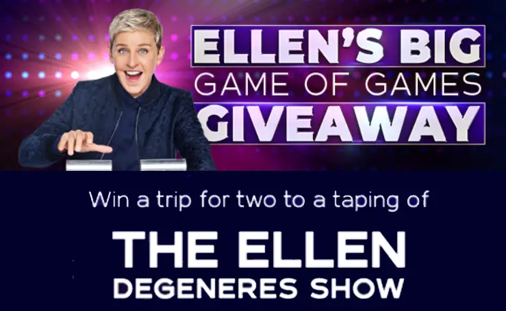 Enter for your chance to win a trip for two to a taping of The Ellen Show in Los Angeles, California