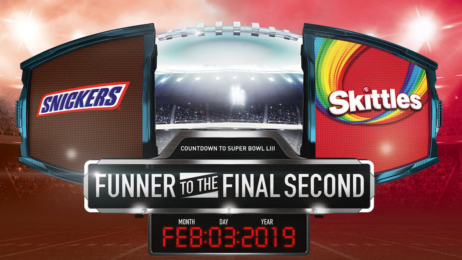 Play to win NFL prizes and be entered to win the grand prize, a trip for two to Super Bowl LIV in Miami in 2020 in the Snickers Skittles M&M's Funner to the Final Second Instant Win Game