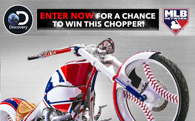 The Discovery Channel American Chopper Bike is giving away an MLB Network-themed chopper! Grab the weekly code for your chance to win!
