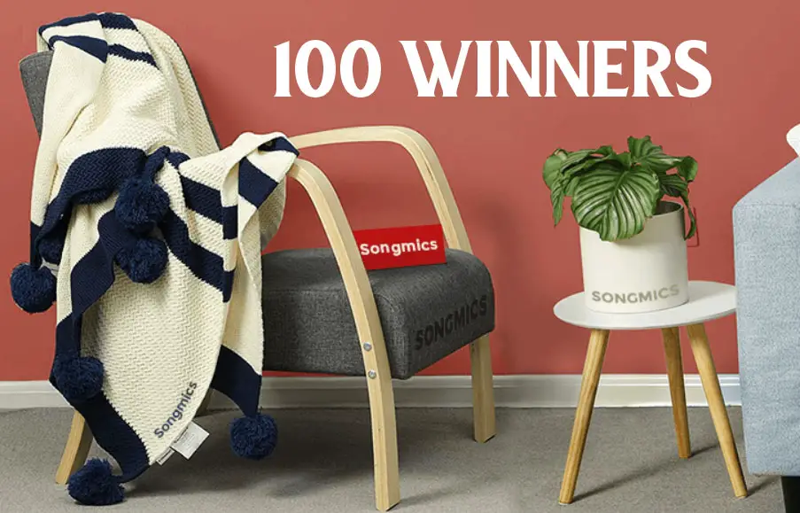 100 Blankets to be won - at least 4 winners a day and 12 winners for the last day will be randomly chosen during the giveaway