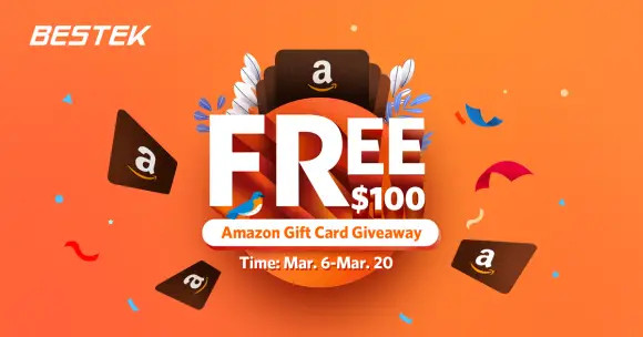 BESTEK 100 Amazon Gift Card Giveaway (5 Winners