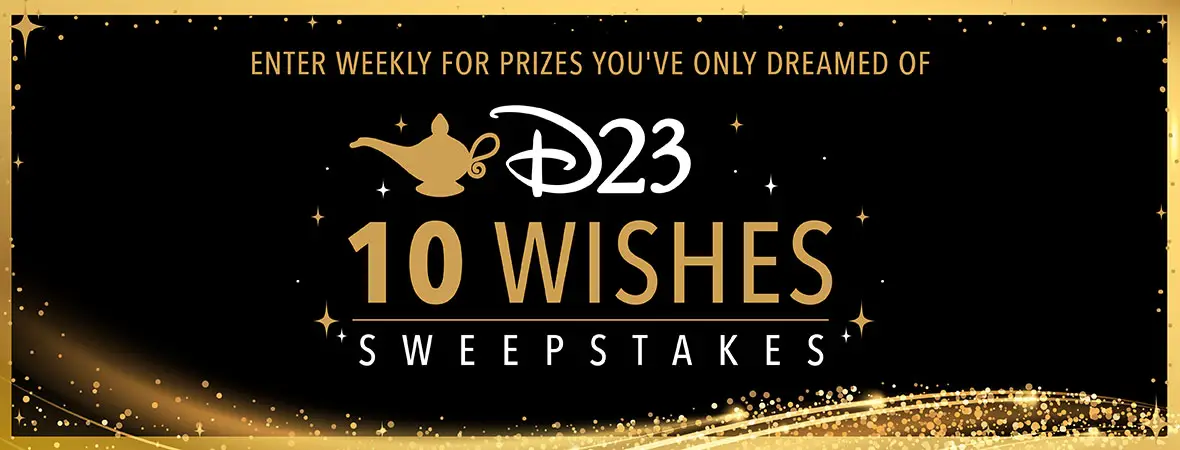To help celebrate D23’s 10th anniversary, for 10 weeks from March ’til May you’ll have a chance to win a super-special prize each week!
