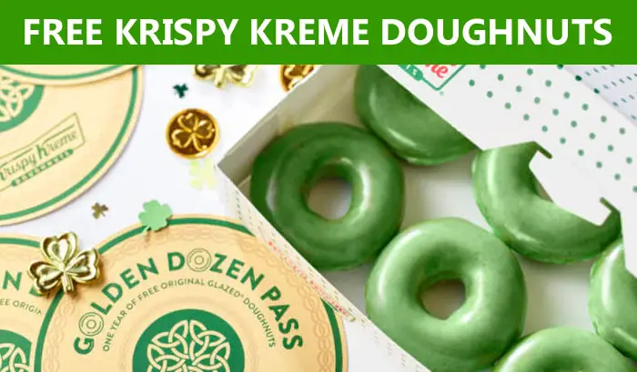 Krispy Kreme will give away golden tickets worth a year of free doughnuts on St. Patrick’s Day. That's $400,000 in doughnuts with around 3,540 winners! The doughnut company is bringing back its Green O'riginal Glazed Doughnuts from March 14 to March 17th.