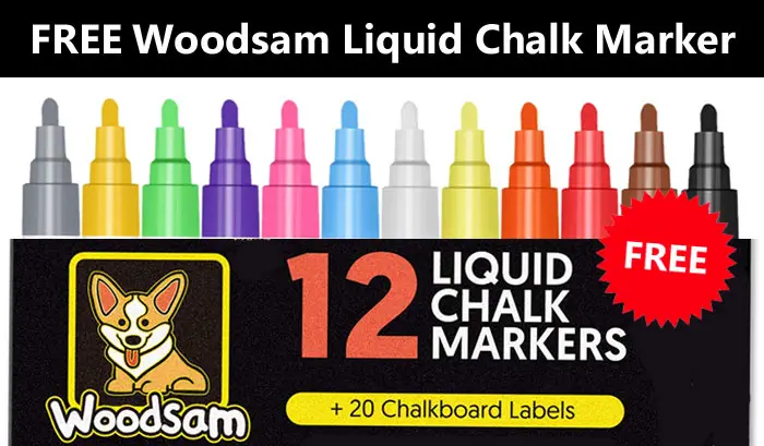 Woodsam is giving you a Free color liquid chalk marker. There is a limit of 10 free markers per day but they are first come first serve so you have to be fast!