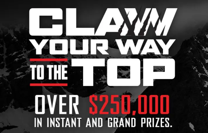 Enter for your chance to win a 2019 GMC Sierra Denali 5.3L V8 4WD Crew Cab valued at over $80,000. Play the Grizzly Claw Your Way to the Top game for your chance to win other prizes instantly!