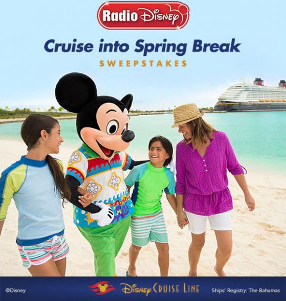 QUICK ENDING! Radio Disney Cruise Into Spring Break Sweepstakes 4/4 1PPD7+