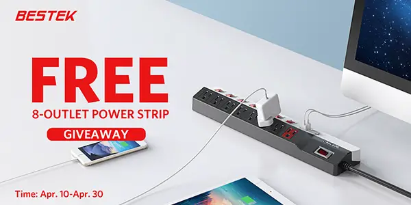 Enter for your chance to win either a BESTEK 8-Outlet Power Strip (Value $29.99) or a $50 Amazon Gift Card. There will be 10 winners in all.