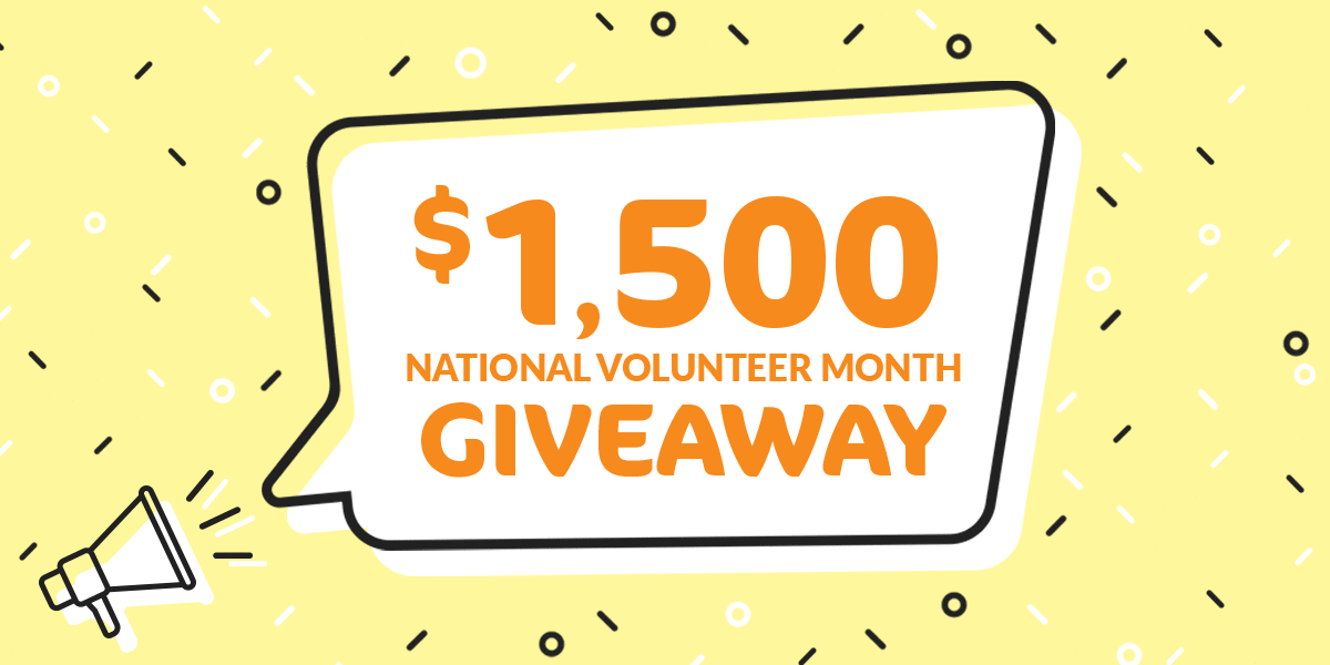 SignUpGenius $1,500 National Volunteer Month Giveaway