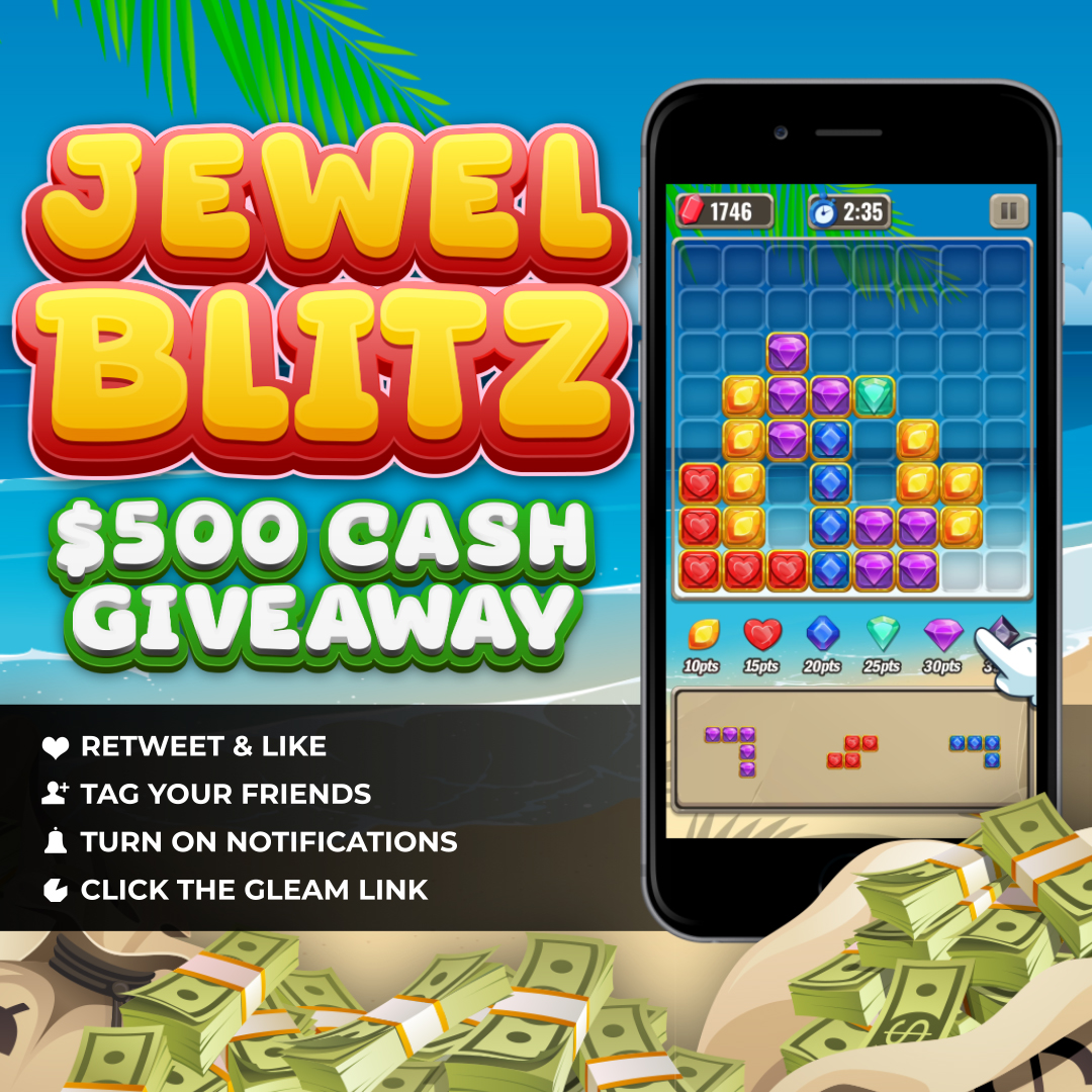 Jewel Blitz: Block Puzzle Skillz $500 Cash Giveaway