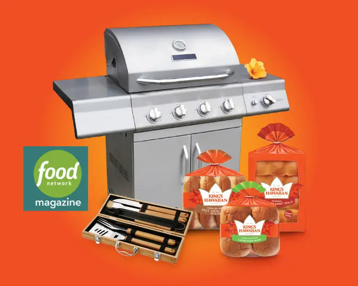 Enter the Food Network Magazine sweepstakes for the chance to WIN a grand prize King's Hawaiian Summer Grilling package featuring everything you need to be the master of your next BBQ