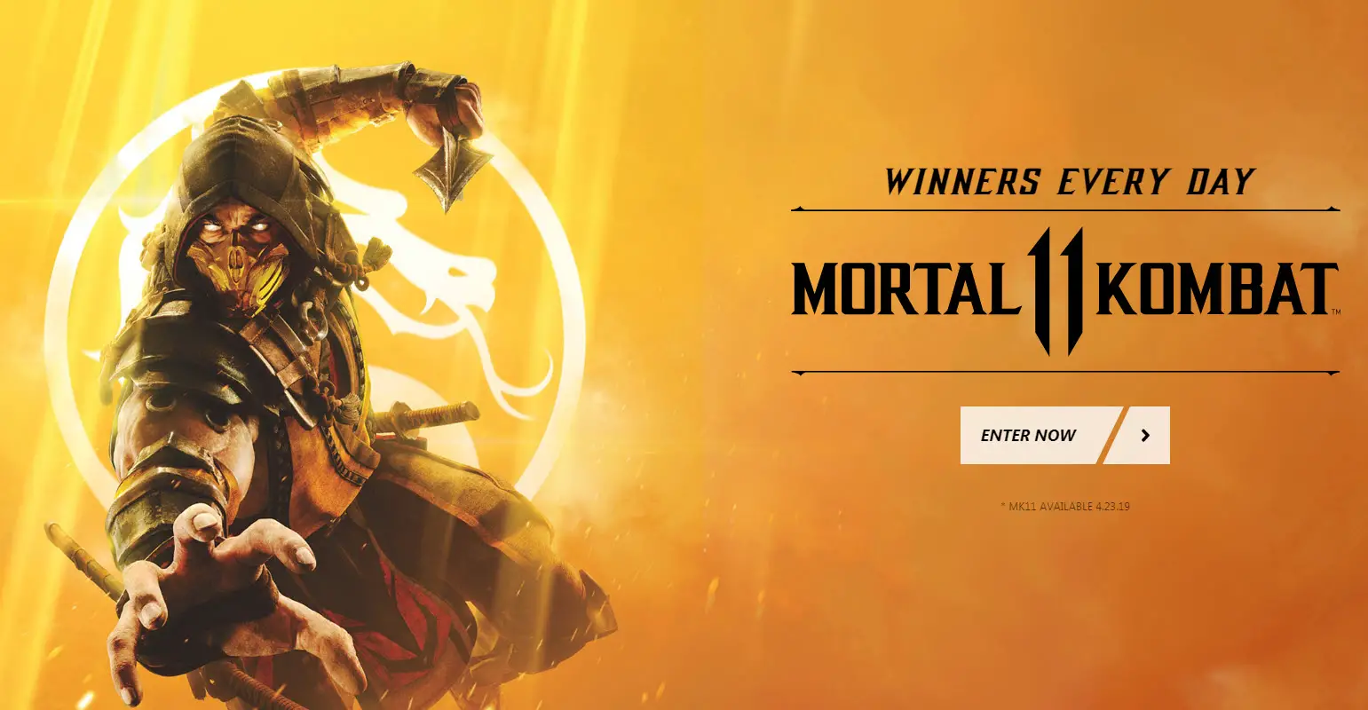 Enter the Rockstar Mortal Kombat 11 Sweepstakes online or by text for your chance to win XBox One X consoles and Mortal Kombat 11 game and other prizes