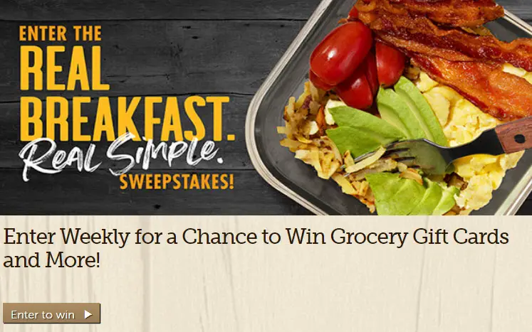 Enter the Smithfield Real Breakfast. Real Simple. Sweepstakes weekly for your chance to win Smithfield products, $100 Walmart gift cards and more