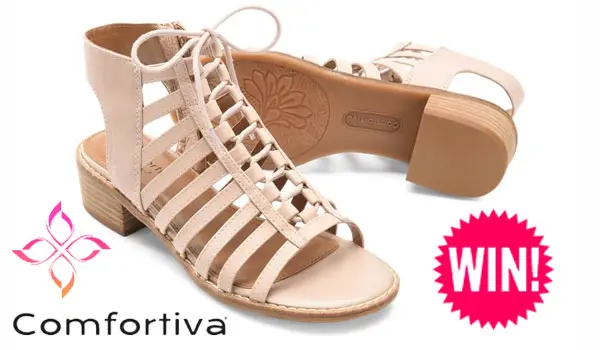 Enter for your chance to win a pair of Comfortiva Blossom Sandals. This beautiful ghillie sandal features a side zip for ease, and adjustable laces for your perfect fit.