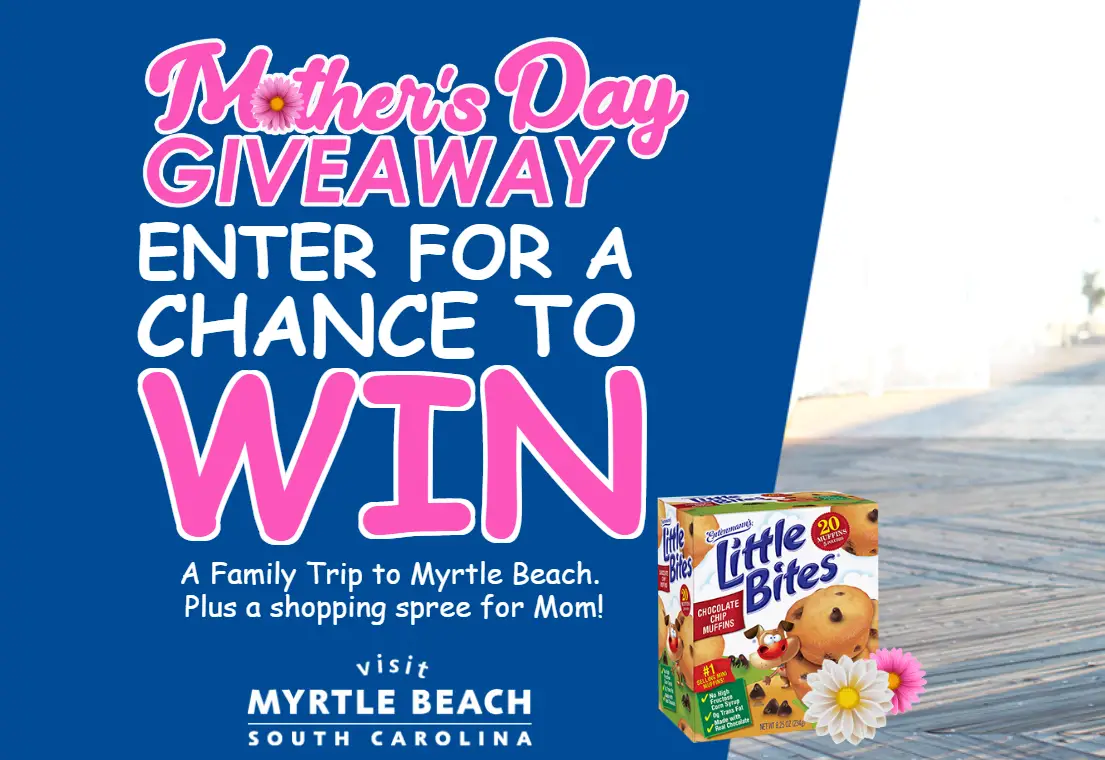 Enter for your chance to win a family trip to Myrtle Beach, South Carolina from Entenmann's where you're bask in the sun and surf and shop at Tanger Outlets