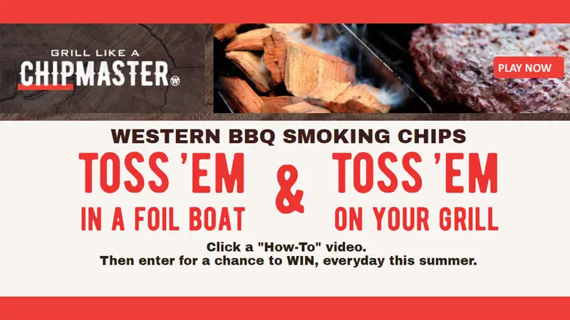 Play the Duraflame Western BBQ Chipmaster Instant Win Game for a chance to win a Walmart Gift Card or a bag of Western BBQ Smoking Chips to get you started.