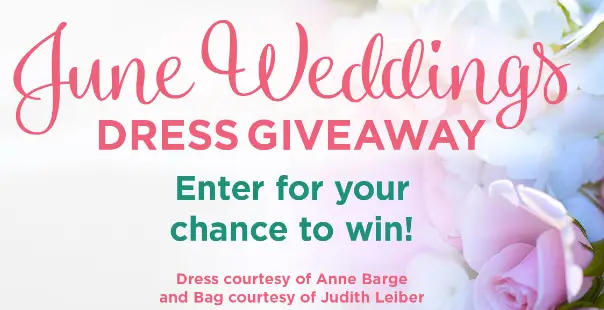 Enter Hallmark Channel's June Weddings Dress Giveaway daily for a chance to win the Anne Barge dress worn by Kellie Pickler in "Wedding at Graceland" and a glamorous clutch handbag from iconic designer Judith Leiber.