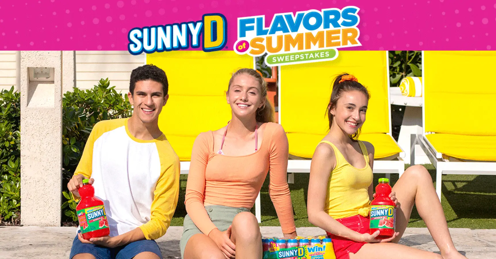 SUNNYD is giving away over 102,000 prizes in the SUNNYD Flavors of Summer Instant Win Game. Grab your SUNNYD game code and play each day for your chance to win free SUNNYD coupons, wireless headphones, sunglasses, $50 gift cards, t-shirts, drawstring bags, and you also will be entered for our chance to win $5,000 in cash!