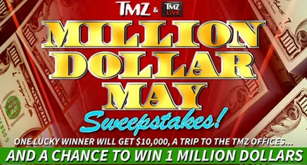 TMZ and TMZ LIVE are giving you the chance to win $5,000 in cash PLUS the opportunity to win $2 million dollars! AND, daily winners will win $500 in cash! Get today's code to enter for your chance to win.