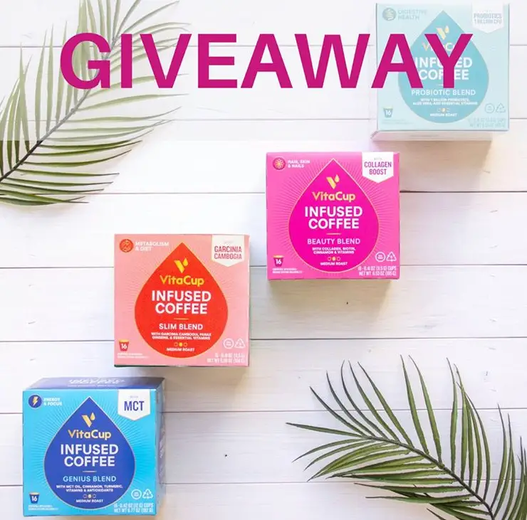 Enter for your chance to win Free Coffee for a year from VitaCup! The June sweepstakes is in full swing. VitaCup sells great tasting, vitamin packed, non-GMO, gluten & soy free, 100% BPA-free coffees and teas! Recyclable Pods. Eco-Friendly. Earn VIP Rewards. Free Shipping. Soy Free. Gluten Free.  