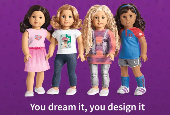 Enter for your chance to win an American Girl doll that you create yourself along with America Girl doll accessories.