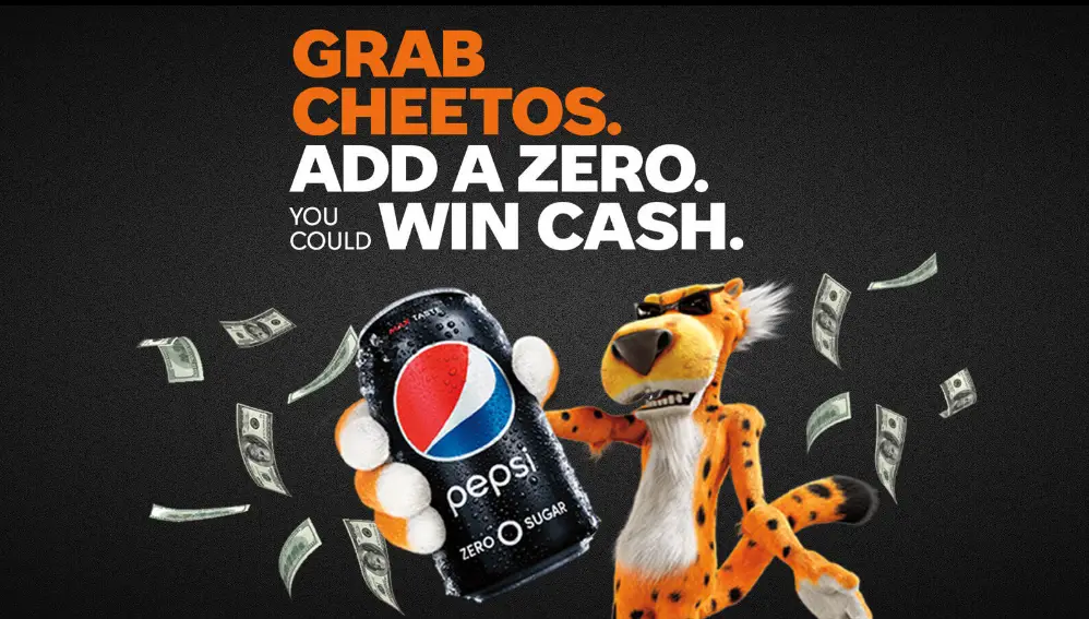 Play the Grab a Cheetos. Add a Zero. Instant Win Game for your chance to win one of 322 cash prizes - $100, $250, $500, $1,000, $2,000 and $5,000 cash prizes are up for grabs! Play daily