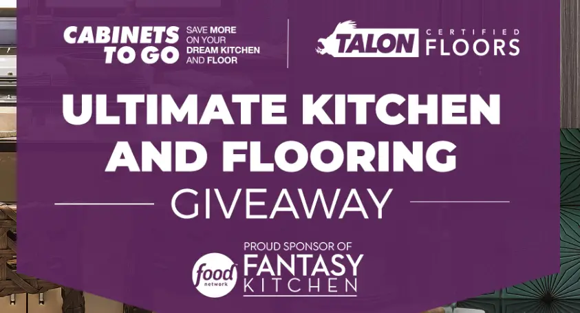 Enter the Food Network Ultimate Kitchen and Flooring Giveaway for your chance to win $10,000 Gift Certificate valid at Cabinets To Go to be used towards cabinets & Talon Hardwood Flooring for your dream kitchen
