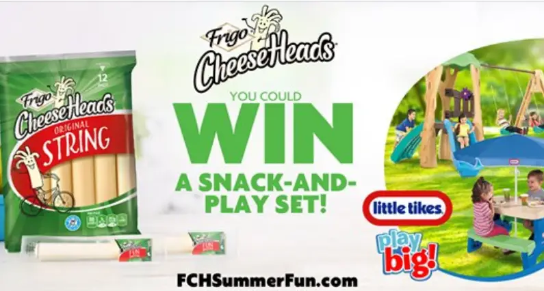Frigo Cheese heads is giving away 8 Snack-and-Play sets! Winners will be chosen in drawings through August 31 so be sure to enter daily!