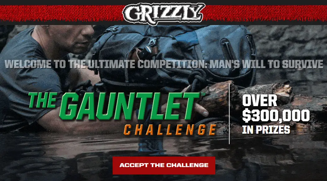 300 Instant Win Prizes and 20 Weekly Grand Prizes will be awarded! Play the Grizzly Gauntlet Challenge Instant Win Game daily for your chance to win great prizes.